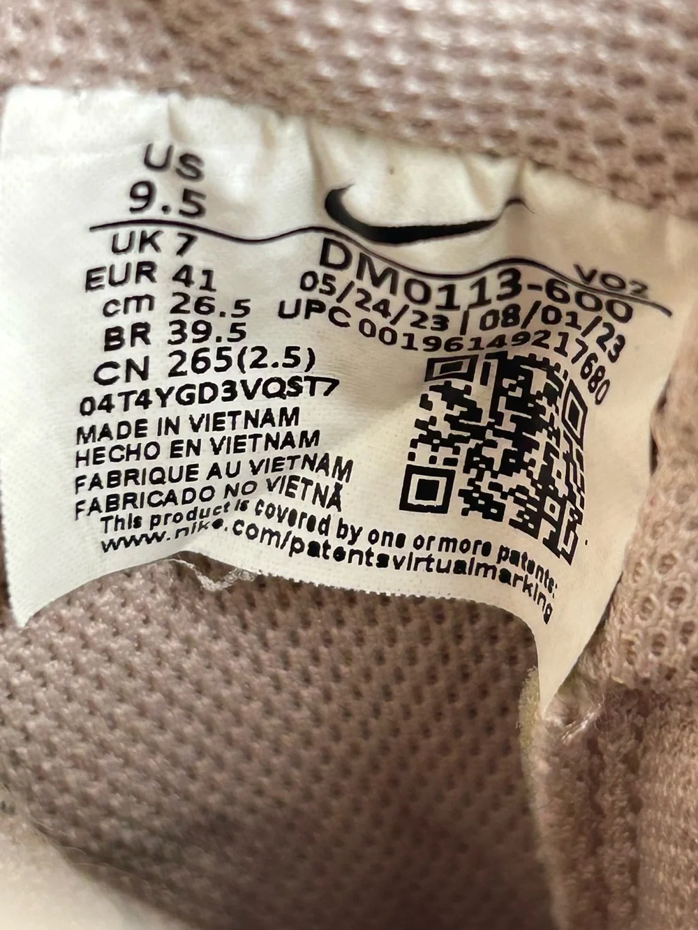 Nike Court Vision Alta LTR Soft Pink Chunky Platform Sneaker Women’s Size 9.5